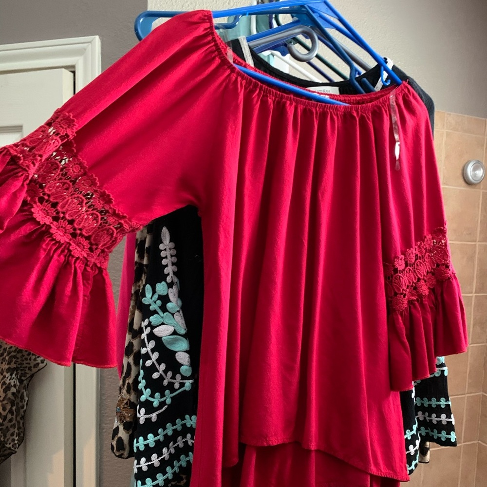 Crochet red top